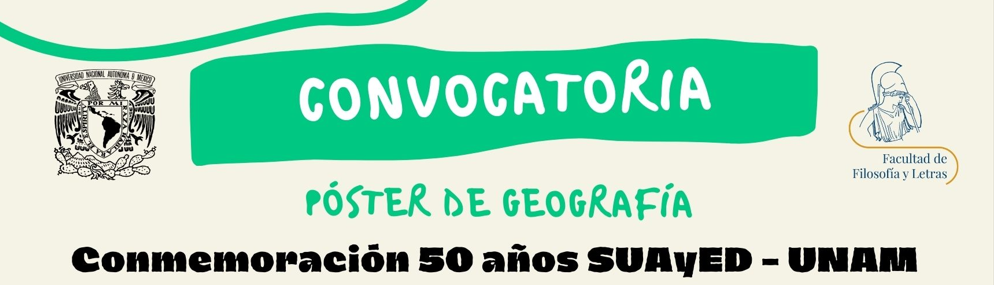Poster de Geografía - 50 años SUAyED UNAM