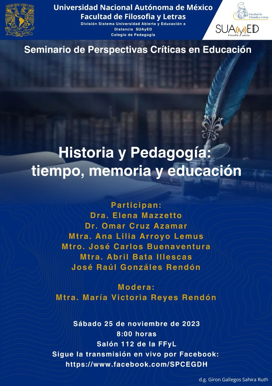 Historia y Pedagogía: tiempo, memoria y educación